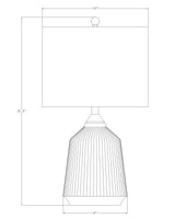 Lennon 26" Ceramic Table Lamp, Glazed White