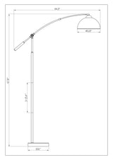 Naples 68" Iron Floor Lamp, Painted Black