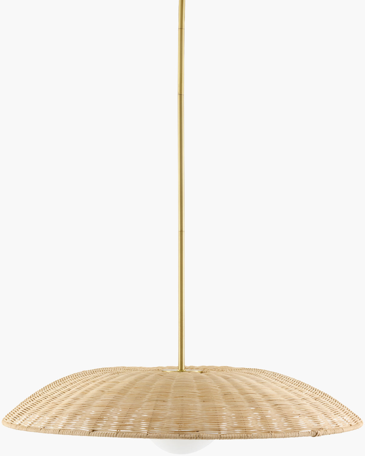 Naseby Rattan Pendant Light, Electroplated Brown