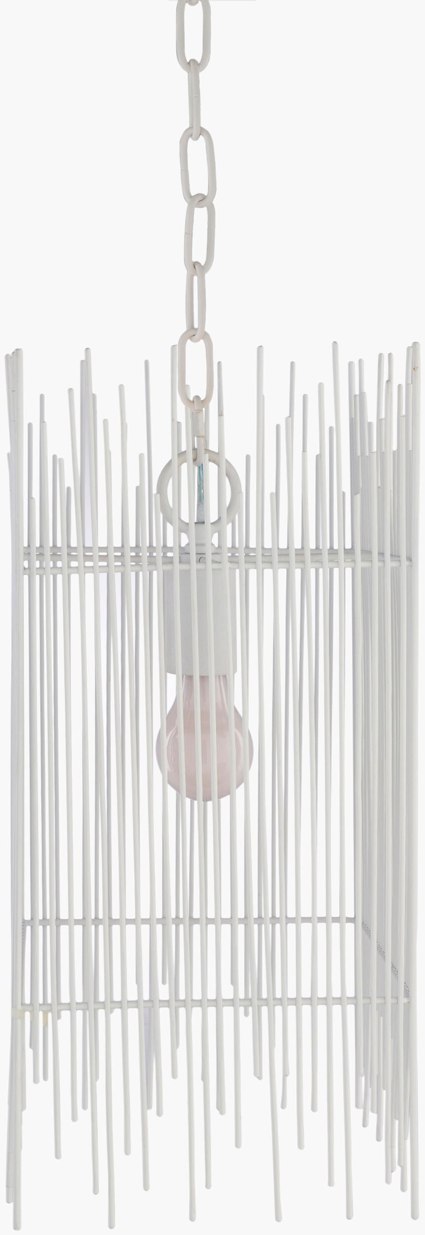 Natasha Iron Pendant Light, Powder Coated White