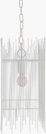Natasha Iron Pendant Light, Powder Coated White