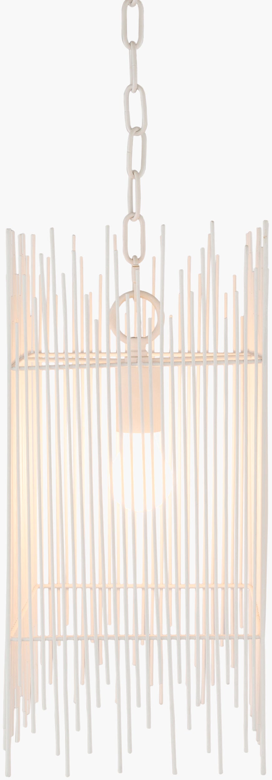 Natasha Iron Pendant Light, Powder Coated White