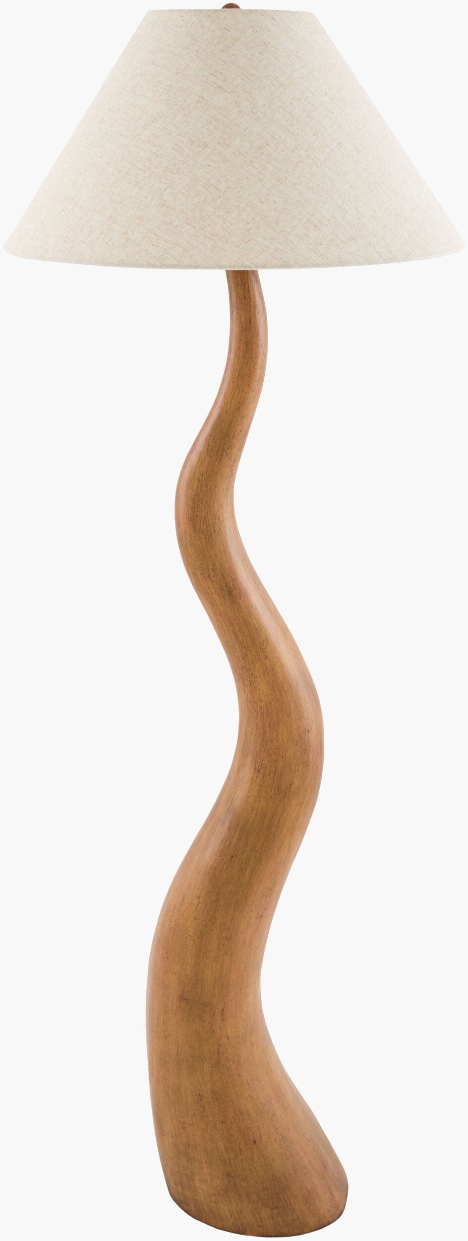 Ondine 63" Resin Floor Lamp, Painted Brown