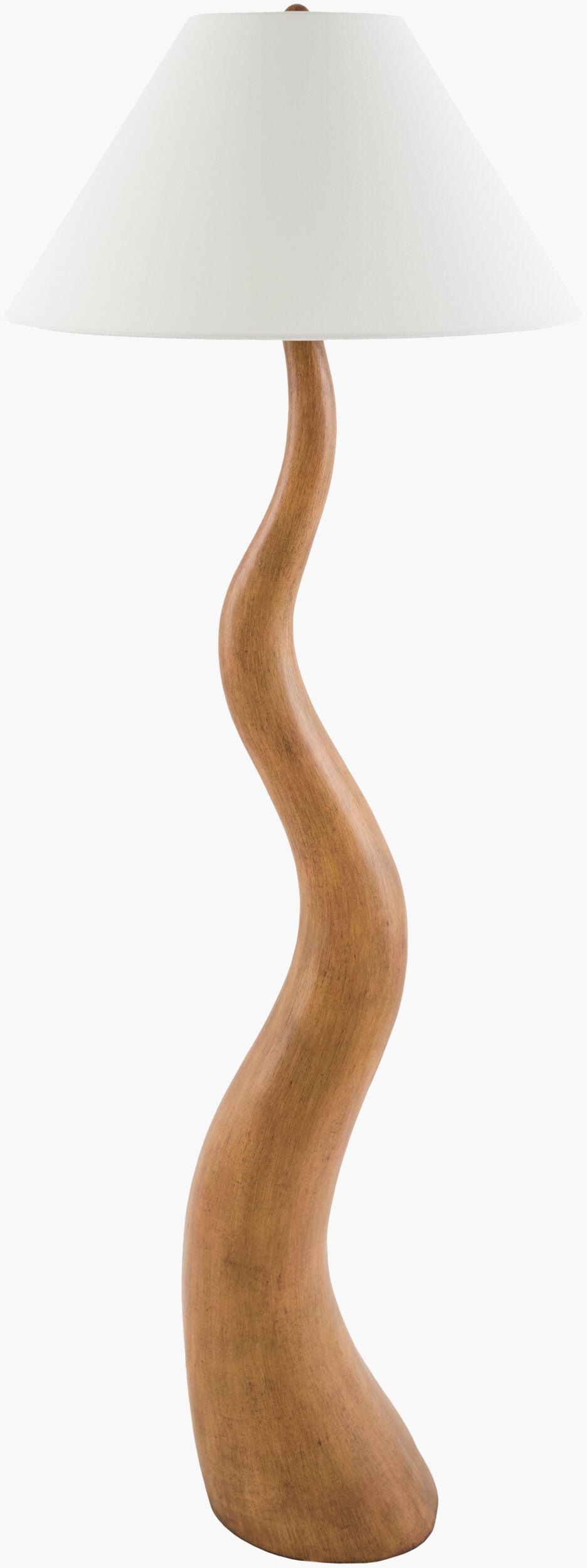 Ondine 63" Resin Floor Lamp, Painted Brown (ODNE-002)