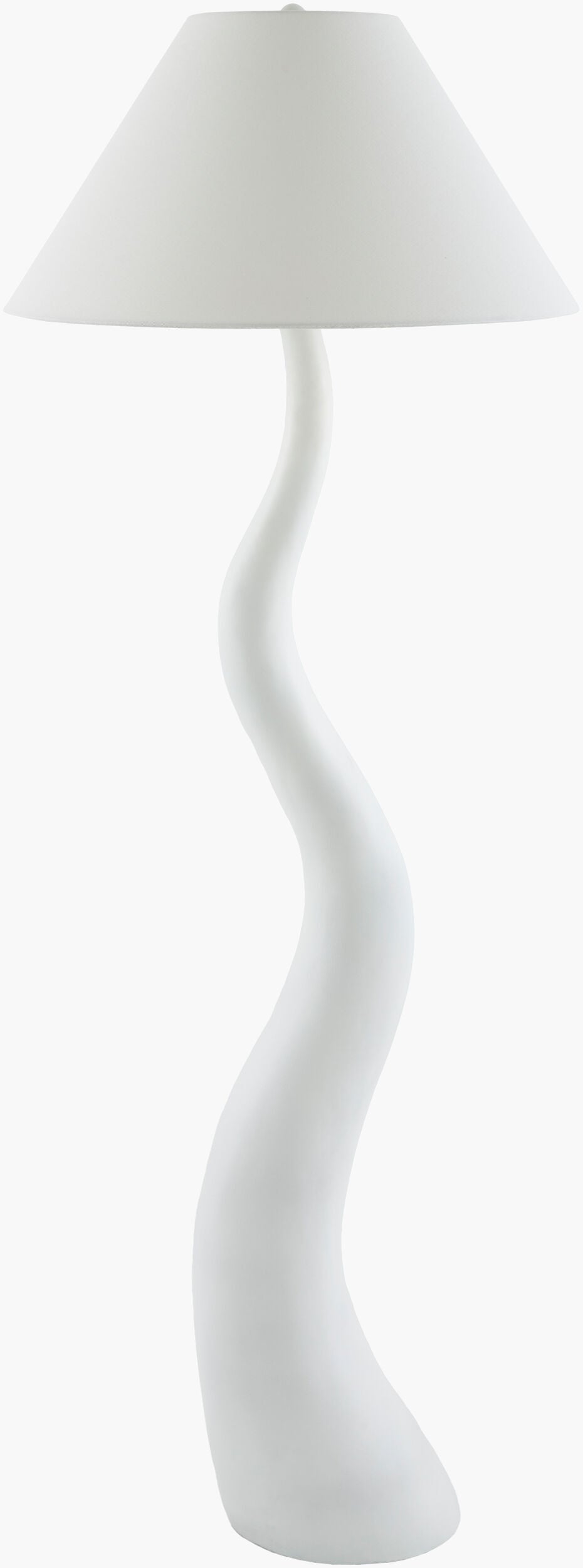 Ondine 63" Resin Floor Lamp, Painted White (ODNE-004)