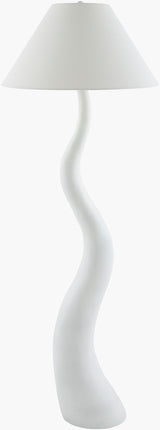 Ondine 63" Resin Floor Lamp, Painted White (ODNE-004)