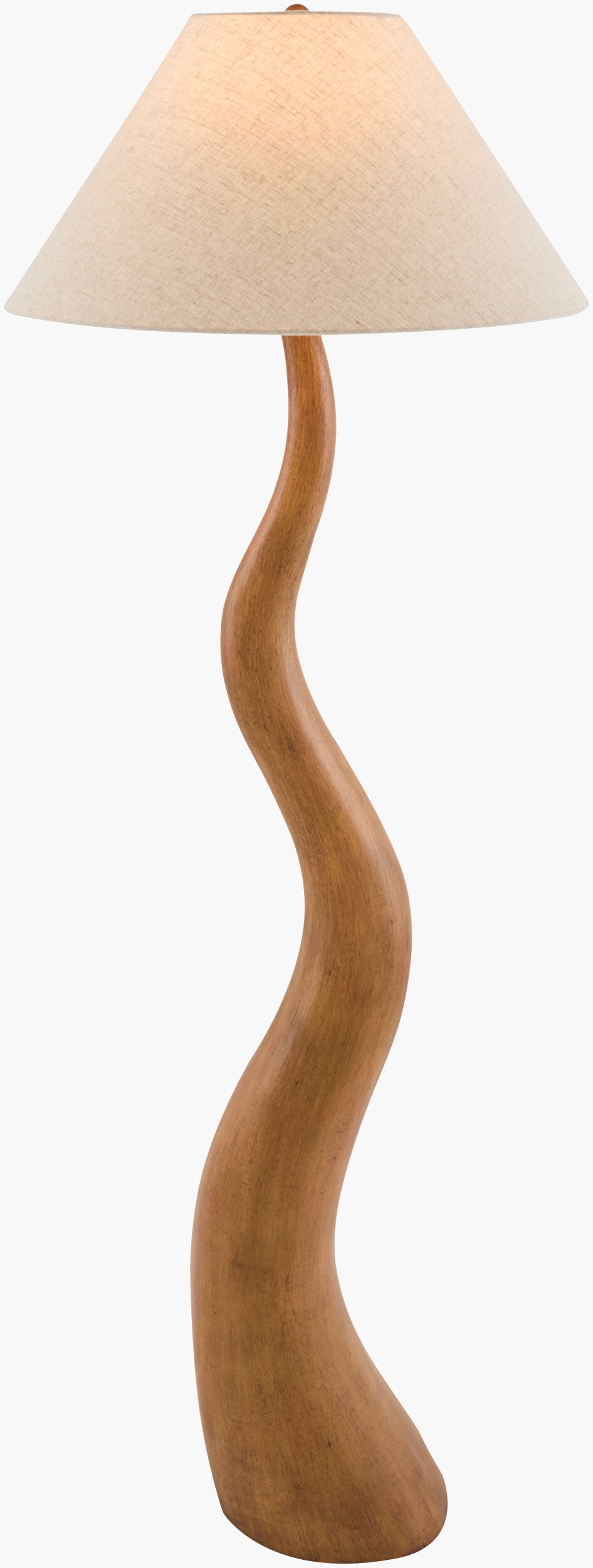 Ondine 63" Resin Floor Lamp, Painted Brown