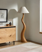Ondine 63" Resin Floor Lamp, Painted Brown