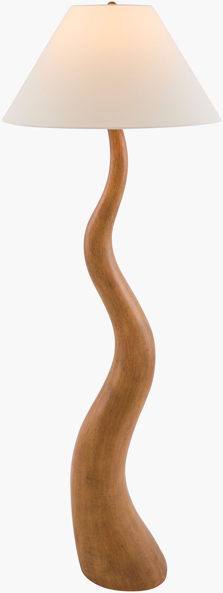 Ondine 63" Resin Floor Lamp, Painted Brown (ODNE-002)