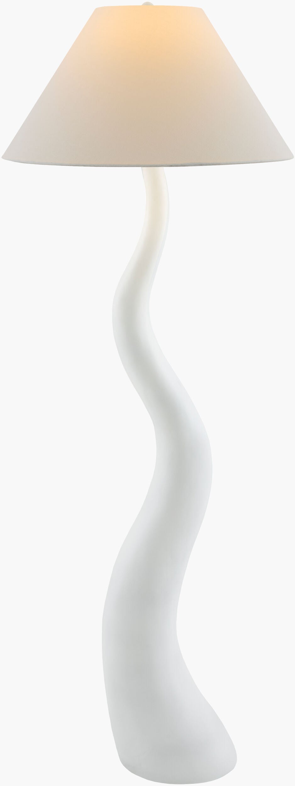 Ondine 63" Resin Floor Lamp, Painted White (ODNE-004)