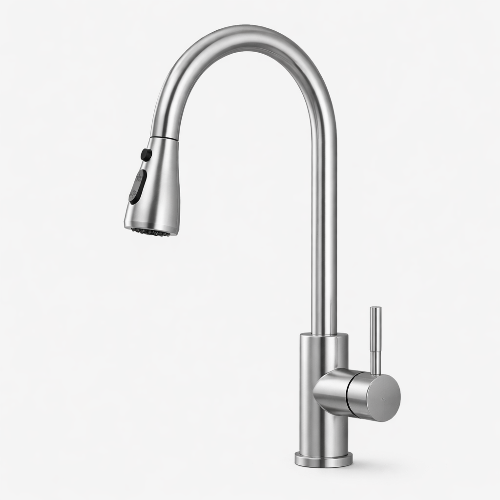 Kitchen Faucet With Pull-Out Spout And Spray Function