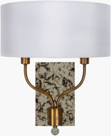 Ogee 17" Steel Wall Sconce, Polished Metallic Brass
