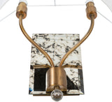 Ogee 17" Steel Wall Sconce, Polished Metallic Brass