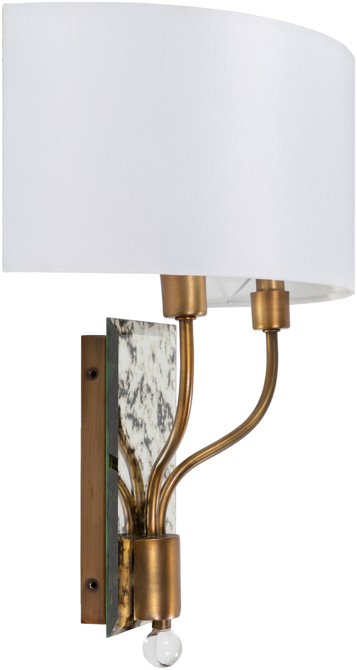 Ogee 17" Steel Wall Sconce, Polished Metallic Brass