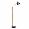 Standing Reading Lamp – Adjustable, Brass and Black