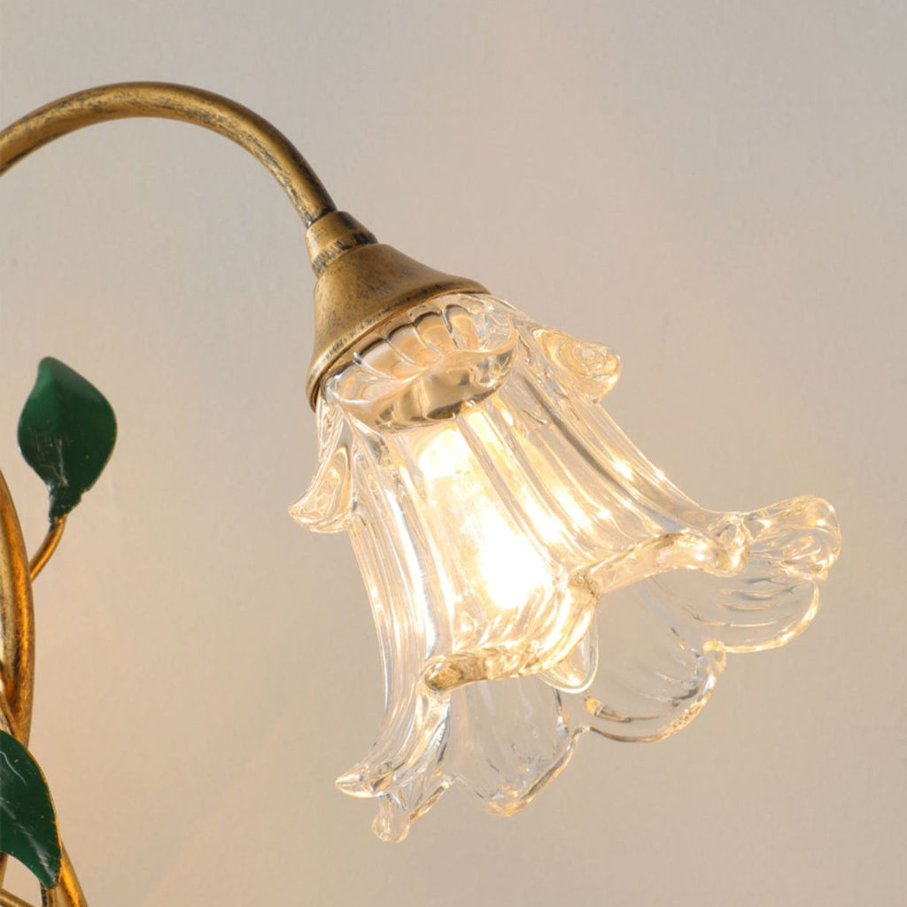 New French Floral Table Lamp