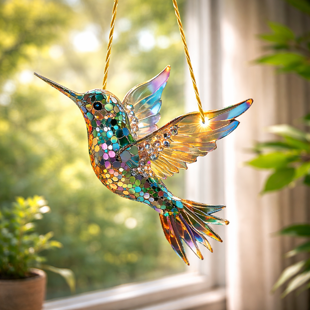 Decorative Window Hanging With Bird Motif
