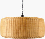 Pari Rattan Pendant Light, Natural Black