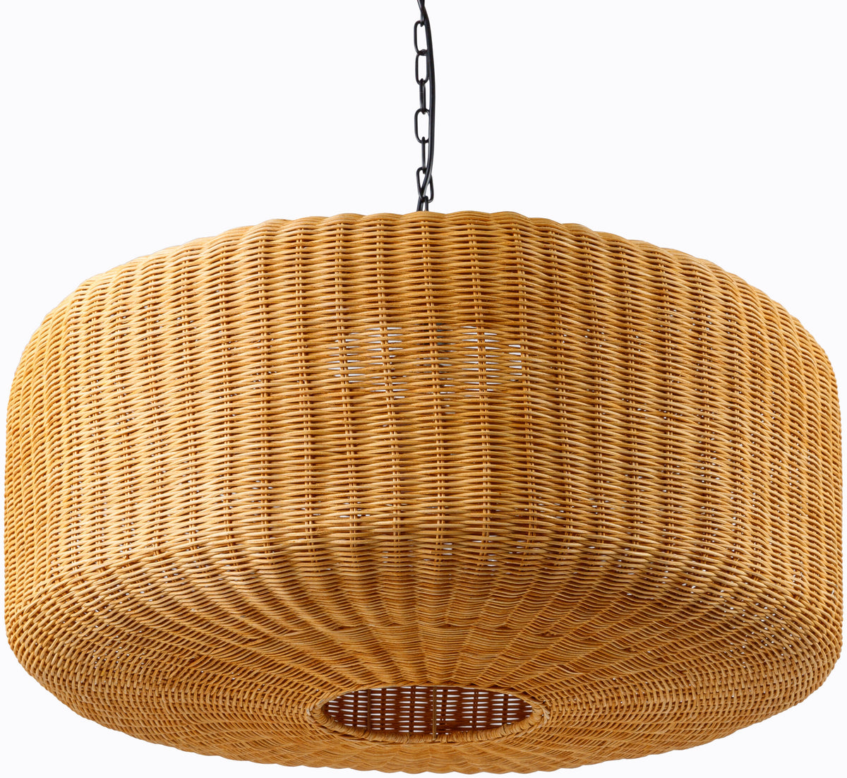 Pari Rattan Pendant Light, Natural Black