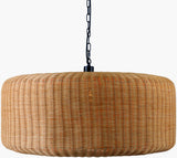 Pari Rattan Pendant Light, Natural Black