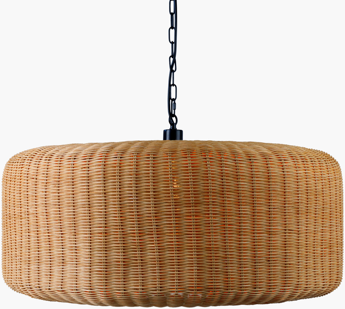 Pari Rattan Pendant Light, Natural Black
