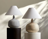 Pedras 26" Ceramic Table Lamp, Painted Gray