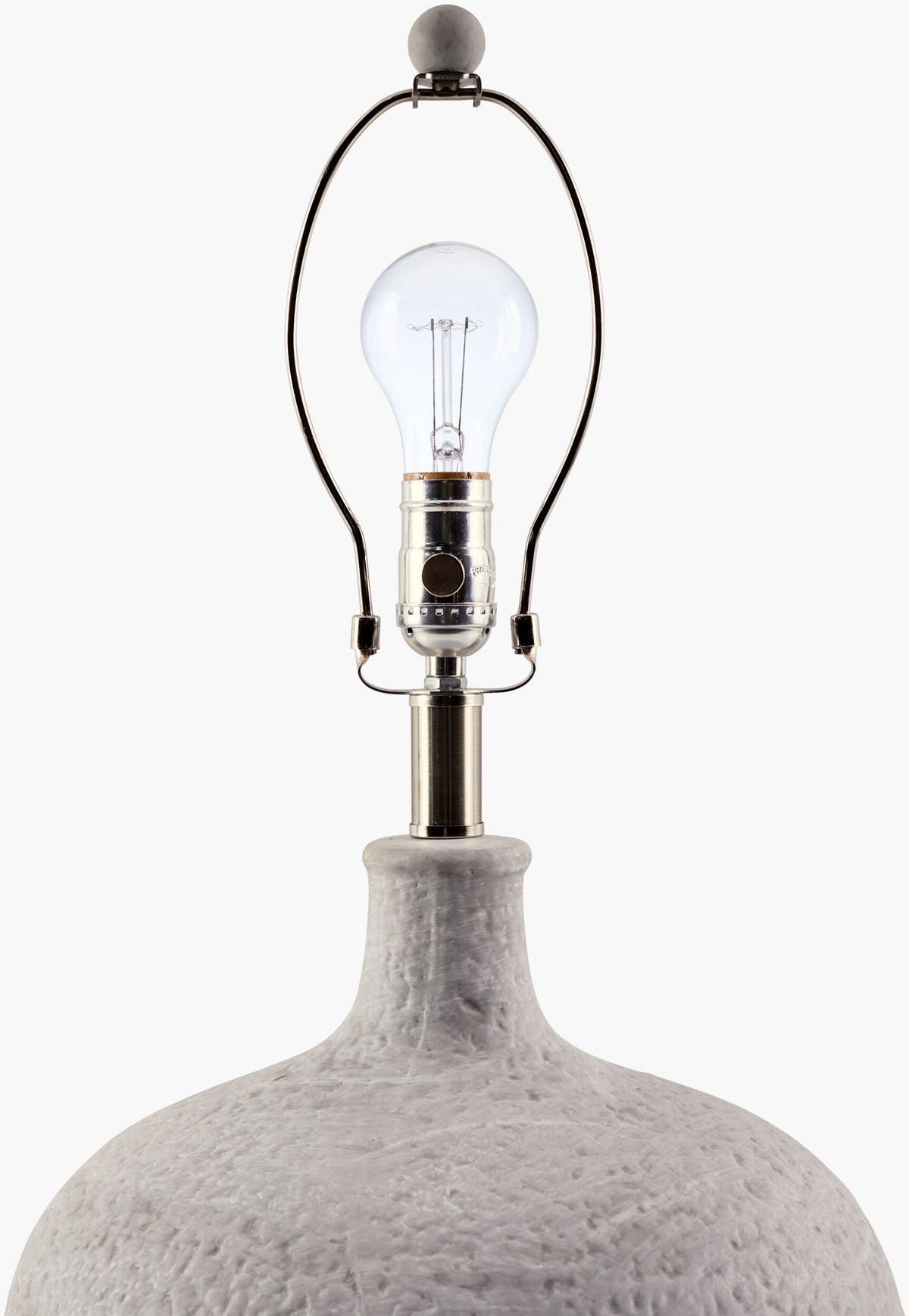 Pedras 26" Ceramic Table Lamp, Painted Gray