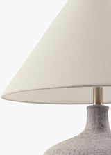 Pedras 26" Ceramic Table Lamp, Painted Gray