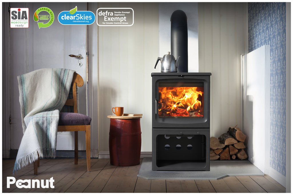 5kW Wood Burning Stove — Peanut Bignut 5 Log Burner, DEFRA Exempt