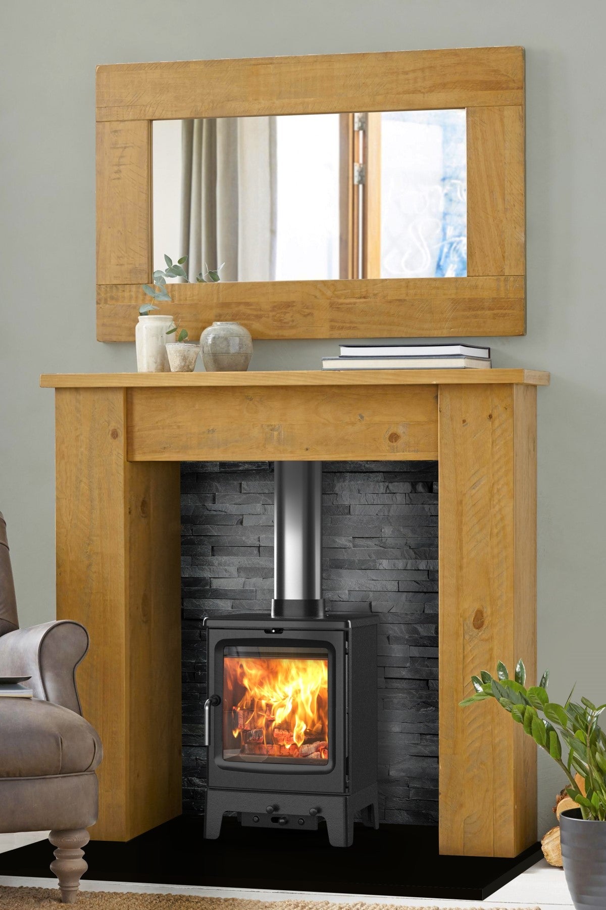 5kW Wood Burning Stove — Peanut 5 Log Burner, DEFRA Exempt