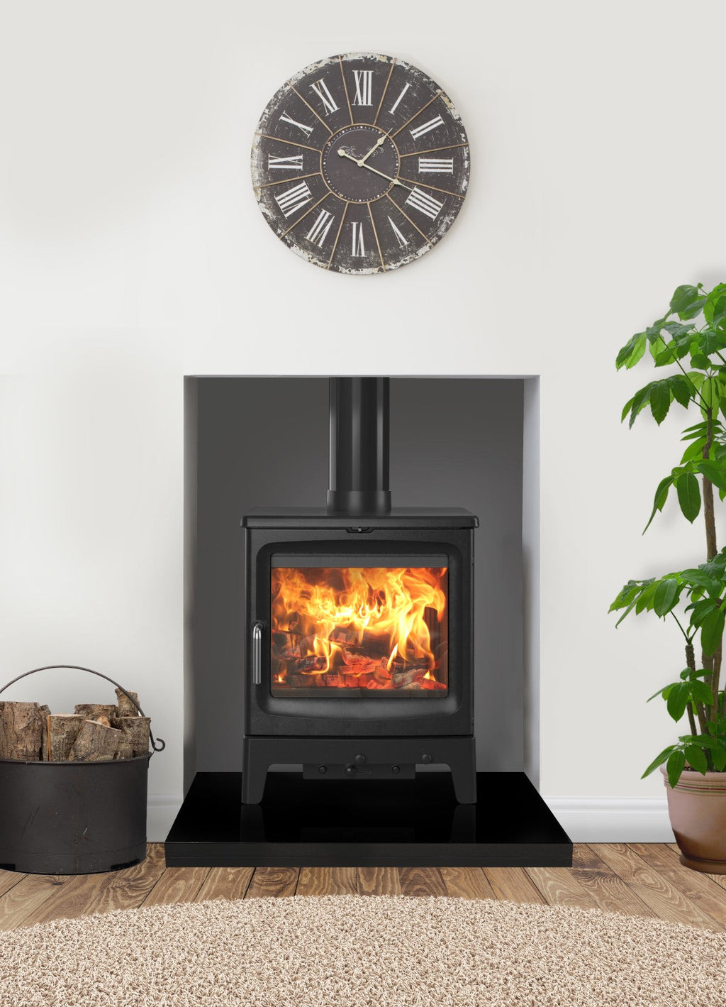 7.9kW Wood Burning Stove — Peanut 8 Log Burner, DEFRA Exempt