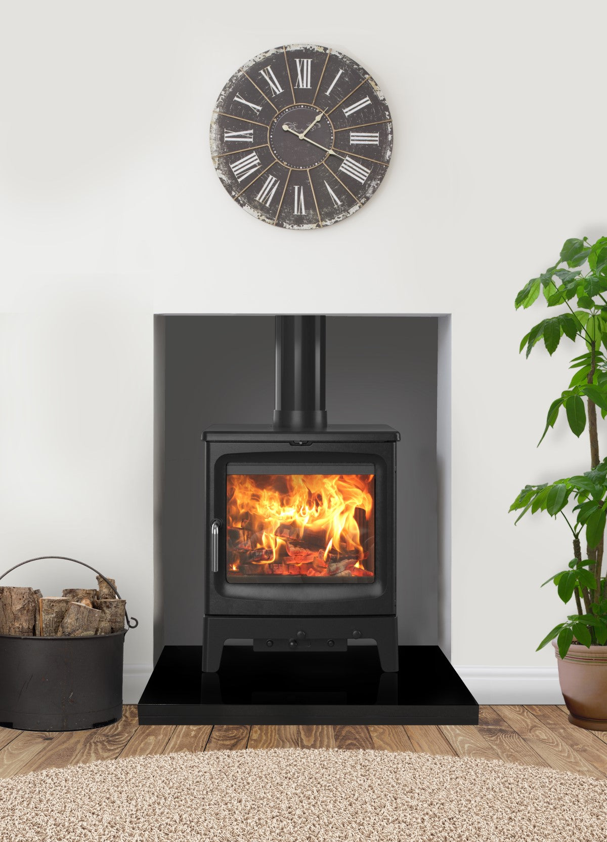 7.9kW Wood Burning Stove — Peanut 8 Log Burner, DEFRA Exempt