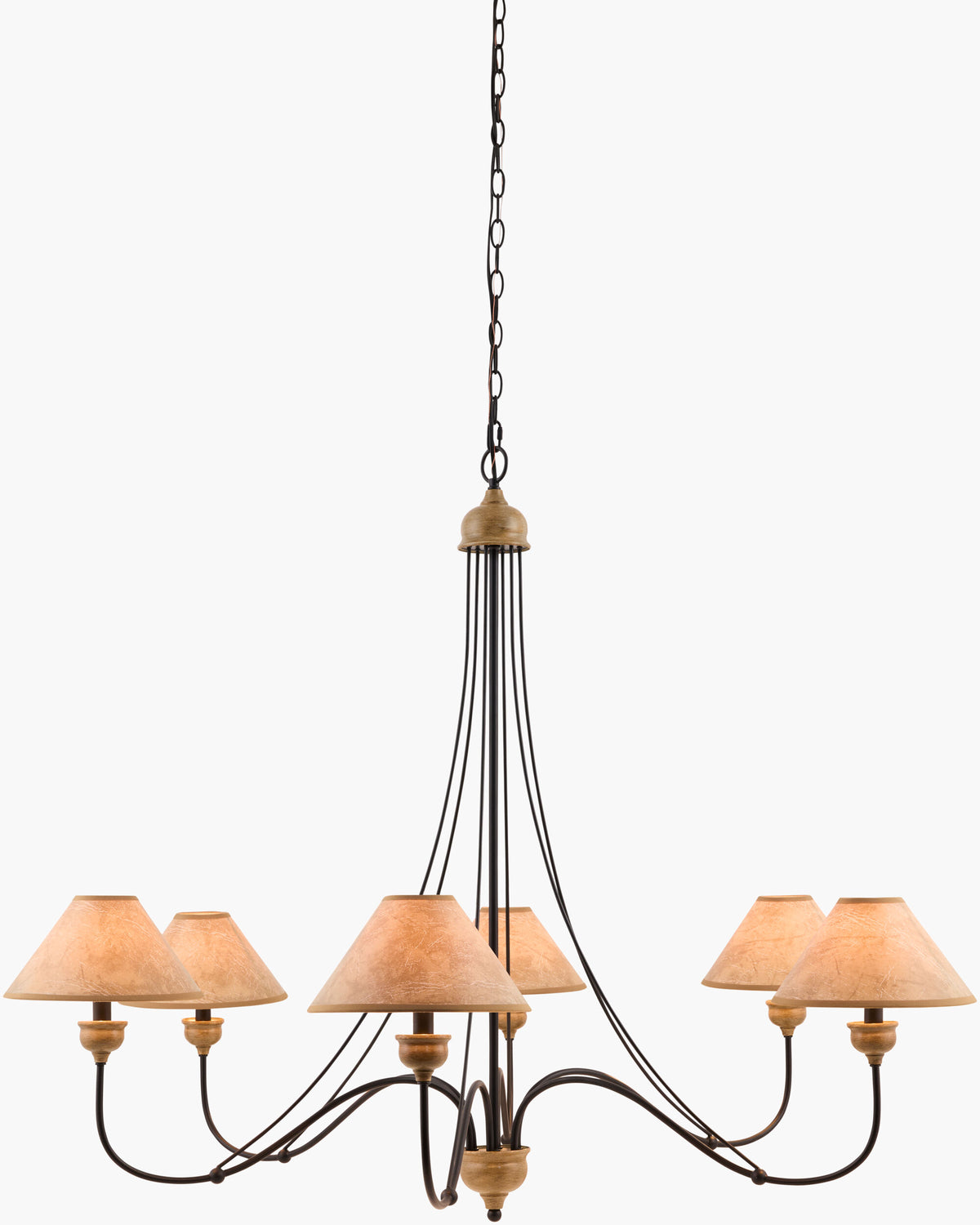Panagia Iron Chandelier, Painted Black