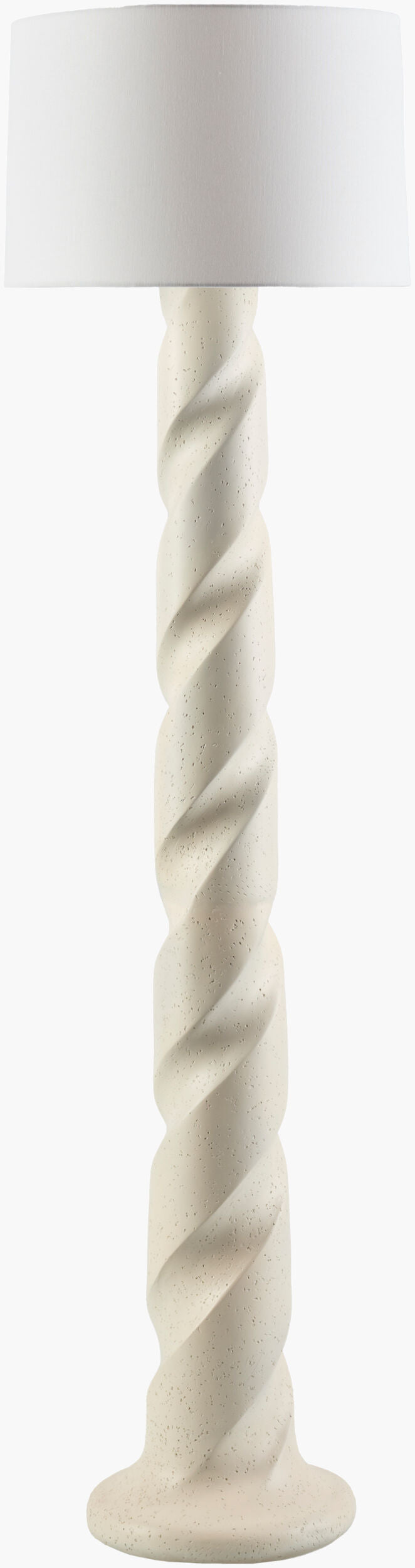 Piox 63" Resin Floor Lamp, Painted Cream