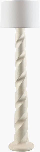 Piox 63" Resin Floor Lamp, Painted Cream