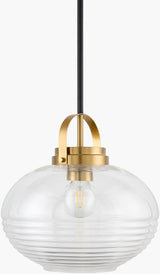Palamos Iron Pendant Light, Electroplated Metallic Brass