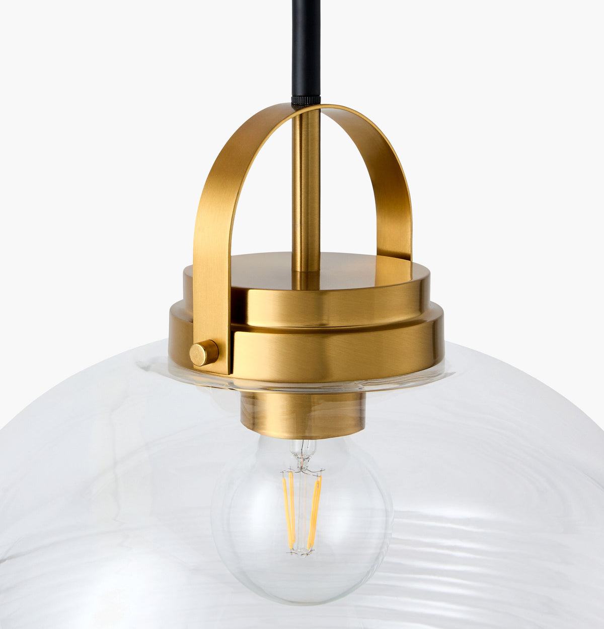 Palamos Iron Pendant Light, Electroplated Metallic Brass