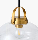 Palamos Iron Pendant Light, Electroplated Metallic Brass