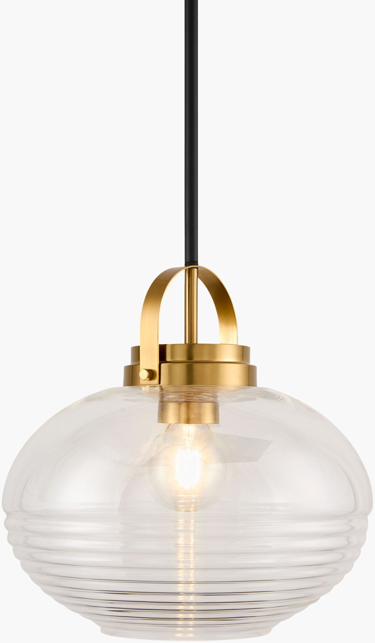 Palamos Iron Pendant Light, Electroplated Metallic Brass