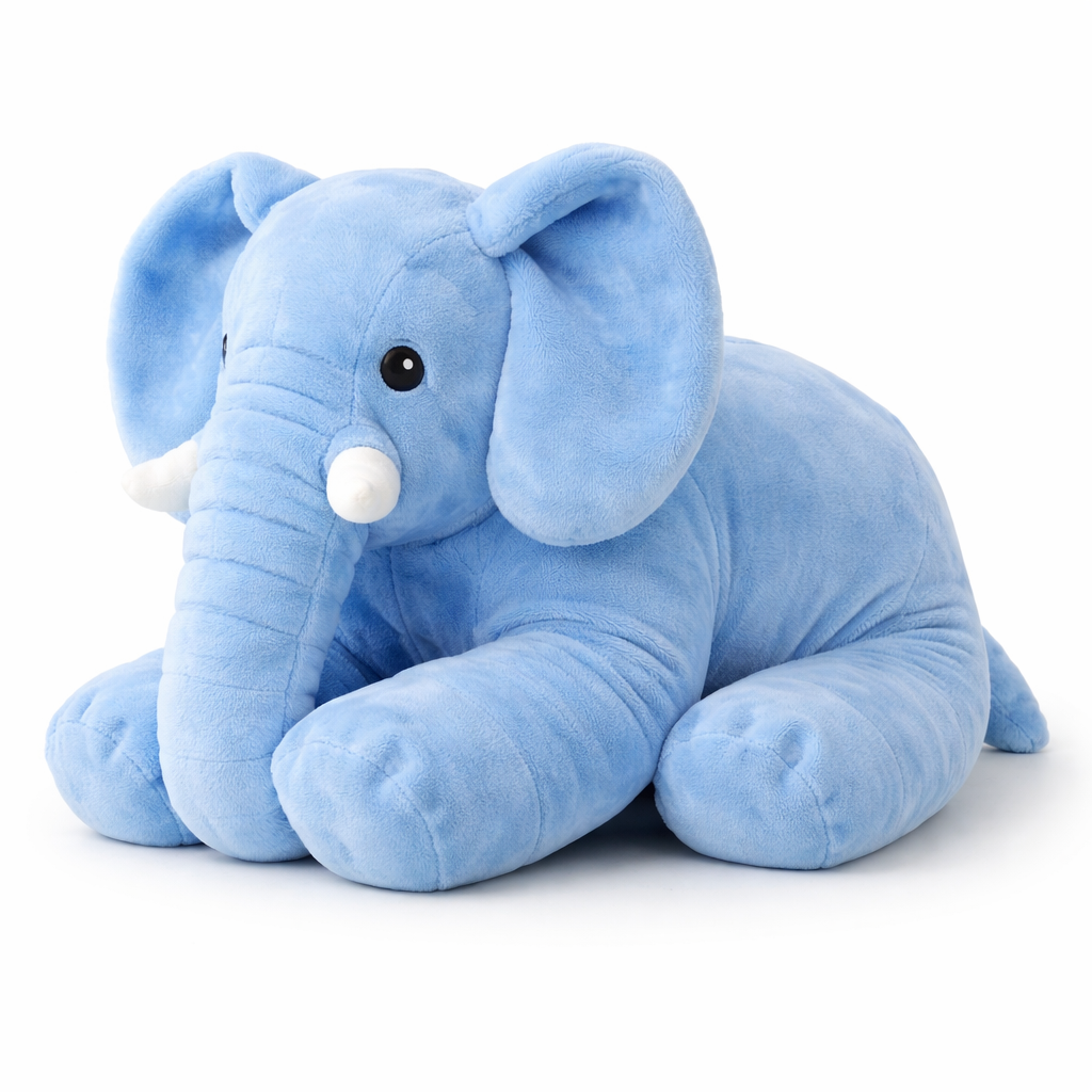 Plush Elephant-Shaped Cuddle Pillow