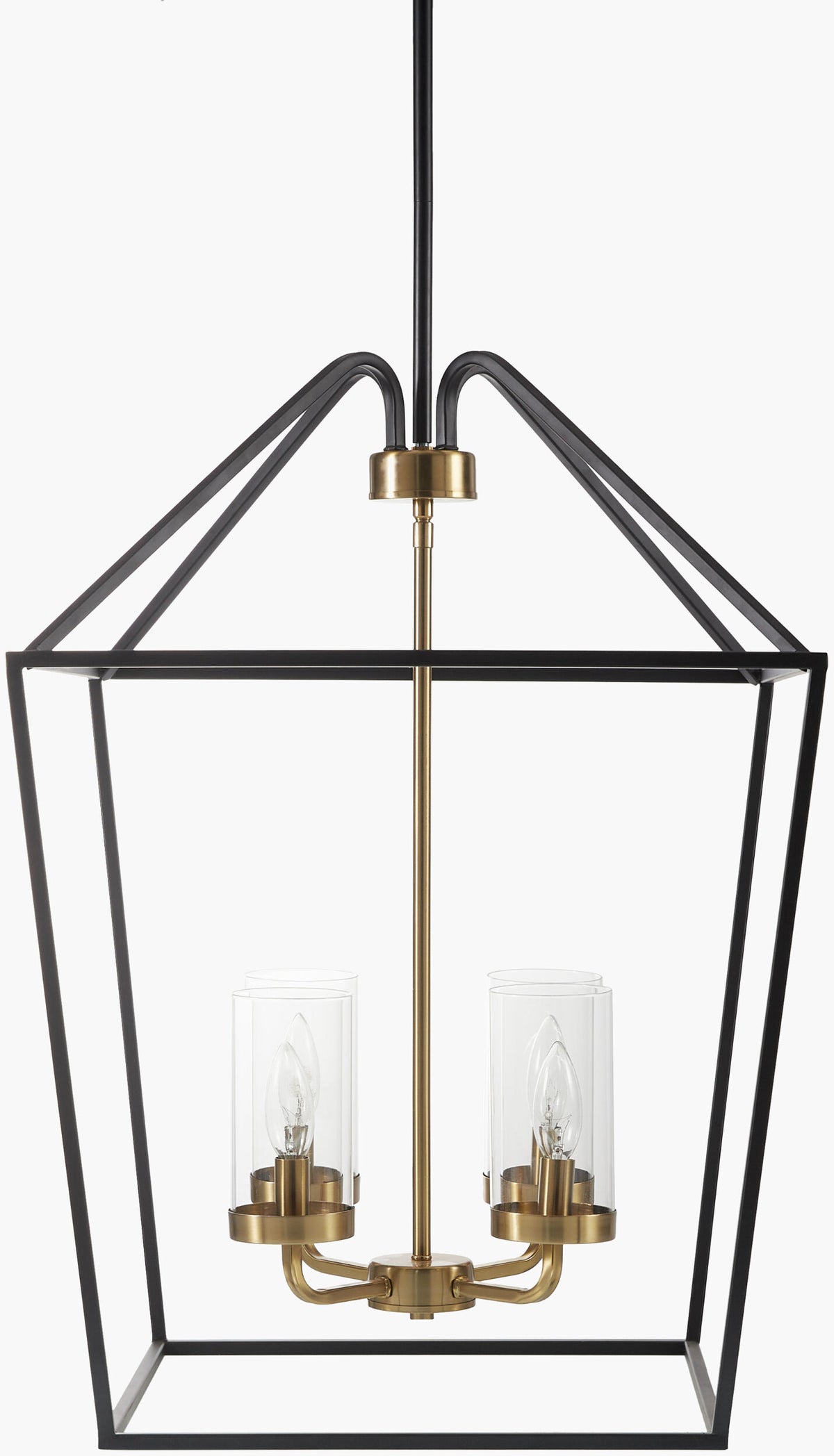 Possini Iron Chandelier, Painted Black