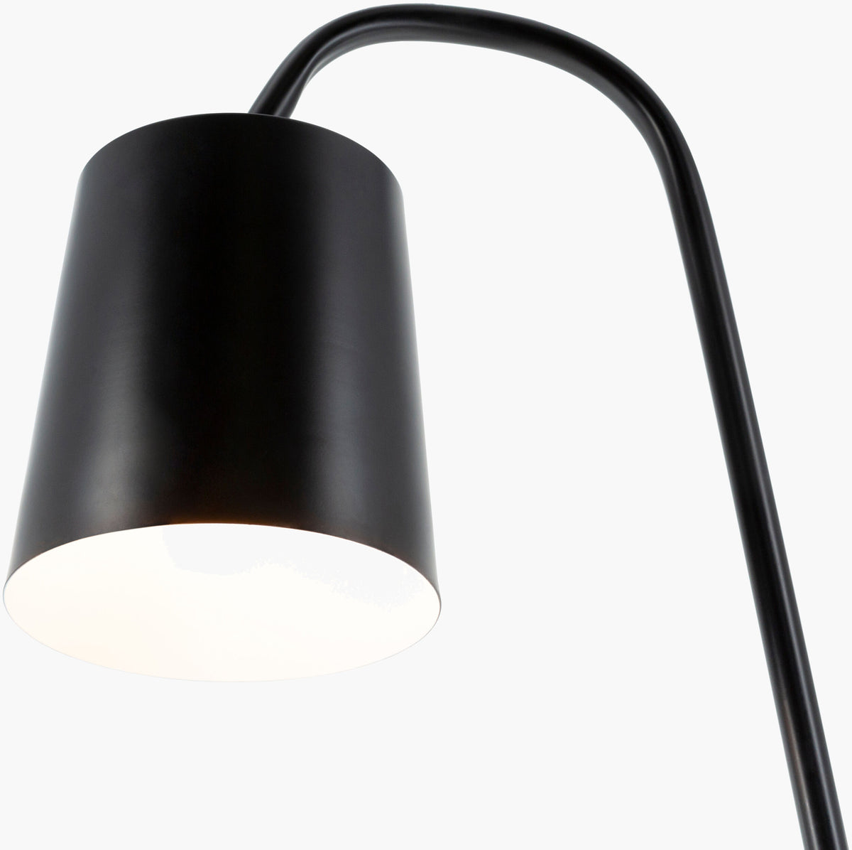 Polly 65" Iron Floor Lamp, Powder Coated Black