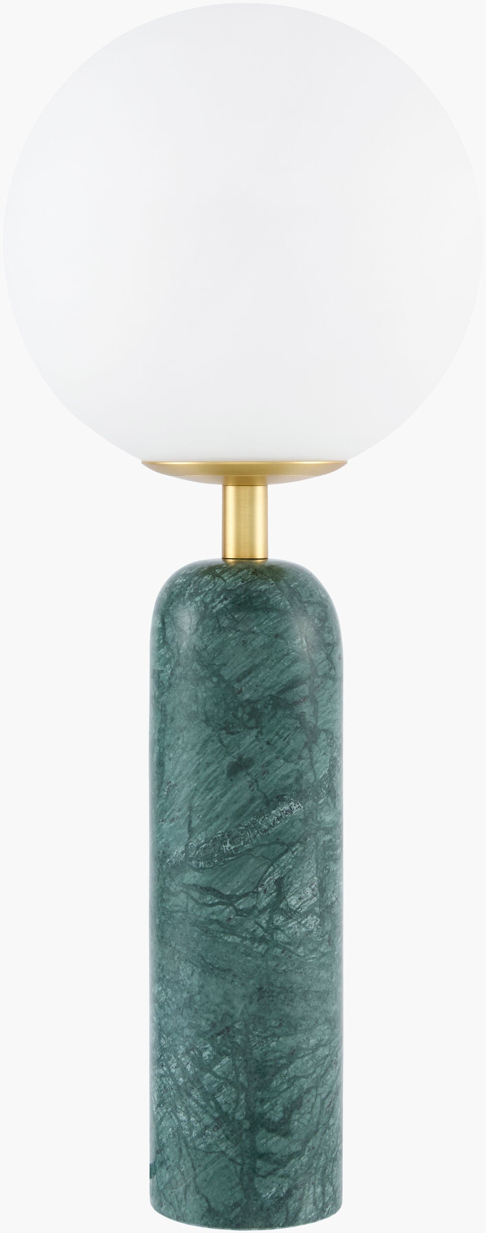 Portava 20" Marble Table Lamp, Natural Green