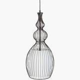 Quinton Steel Pendant Light, Powder Coated Black, Natural White