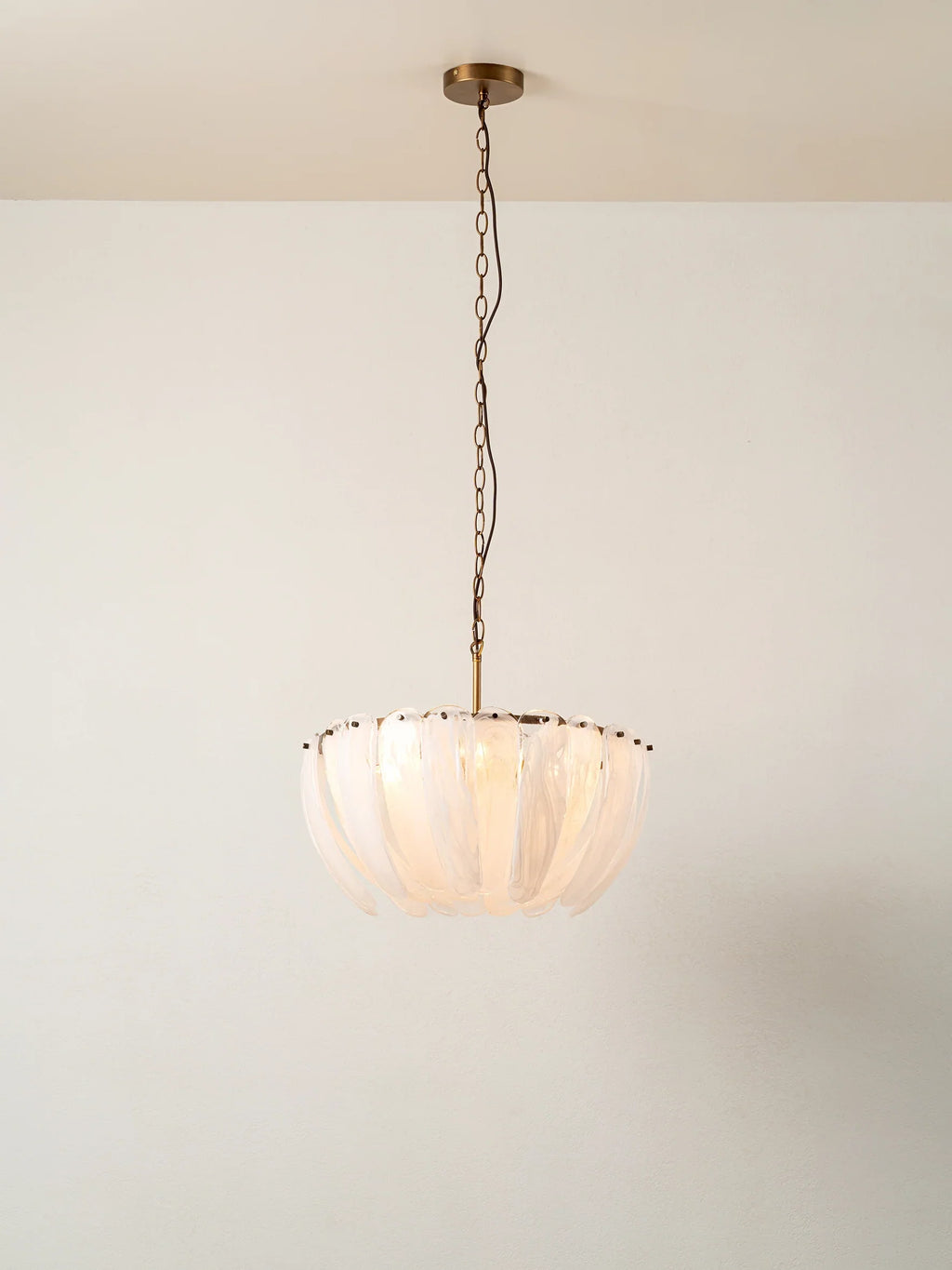 Astera 4-Light Alabaster Glass Chandelier