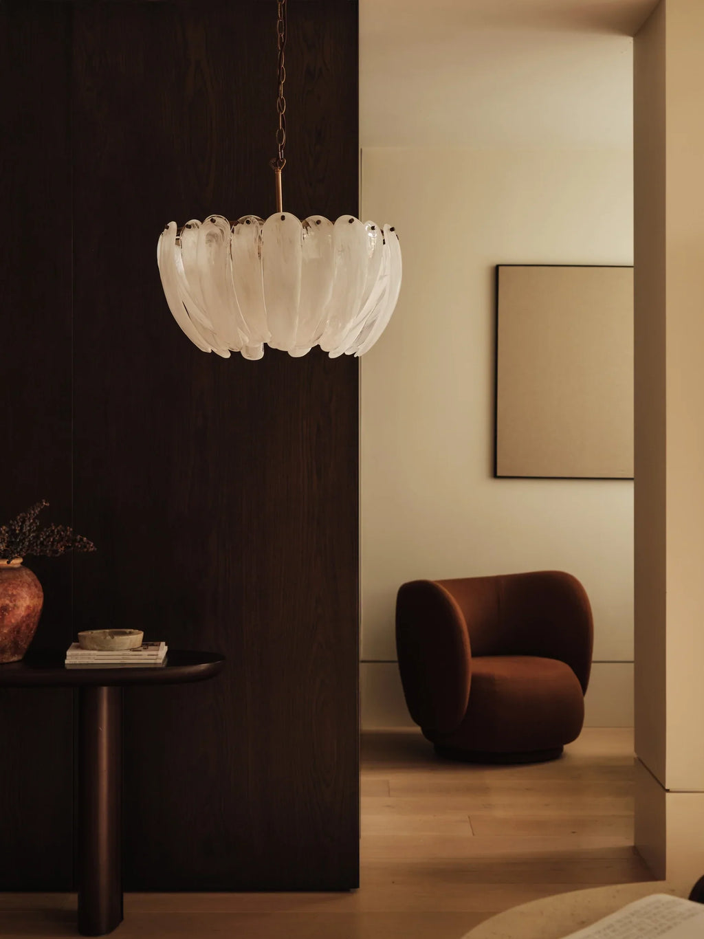 Astera 4-Light Alabaster Glass Chandelier