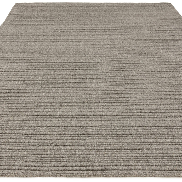A ribbed weave — Wool Living Room Rug — Loop Pile, Hand Woven, Ravine