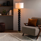 Rogow 62" Iron Floor Lamp, Painted Black