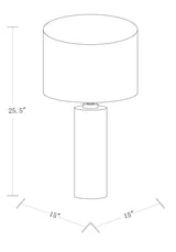 Roland 26" Marble Table Lamp, Natural White