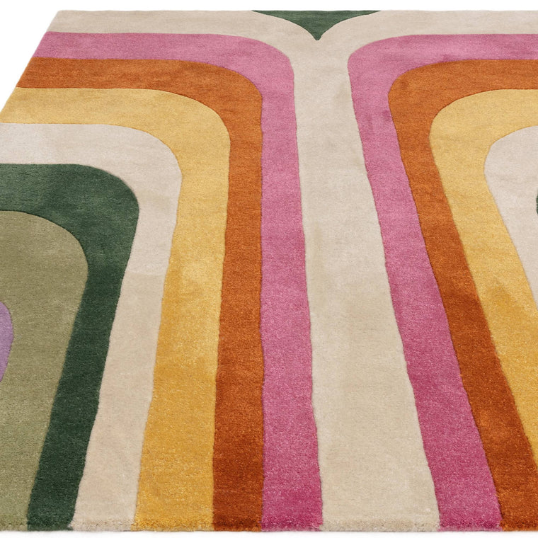 Hand tufted in India — Abstract Polyester Living Room Rug — Hand Tufted, Modern, Romy